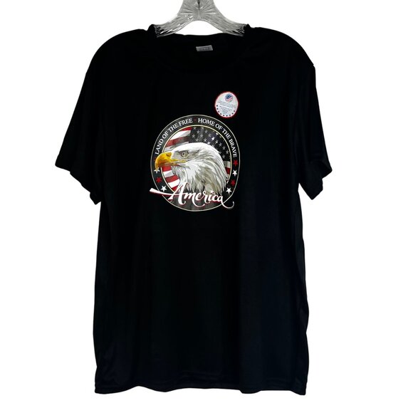 Disabled Veterans National Foundation Patriotic TShirt Mens Large Black New - Picture 1 of 8